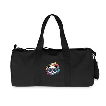 Ambiance Panda Cool - Sac de sport en toile recyclée Stanley/Stella - noir - Devant