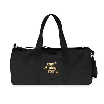 Camping Star Star Gold Fan de camping-car de luxe exclusif - Sac de sport en toile recyclée Stanley/Stella - noir - Devant