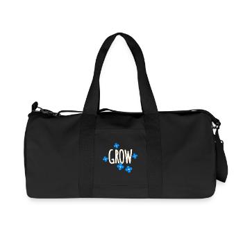 Floral Pattern Grow - Recycled Canvas Sports Bag by Stanley/Stella - black - Front