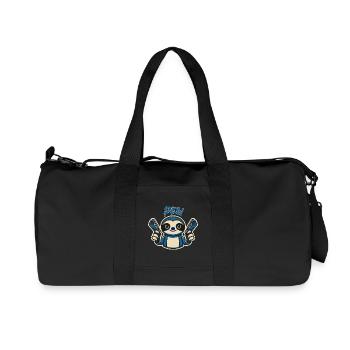 Cute Sloth Pew - Recycelte Canvas-Sporttasche von Stanley/Stella - Schwarz - Vorne