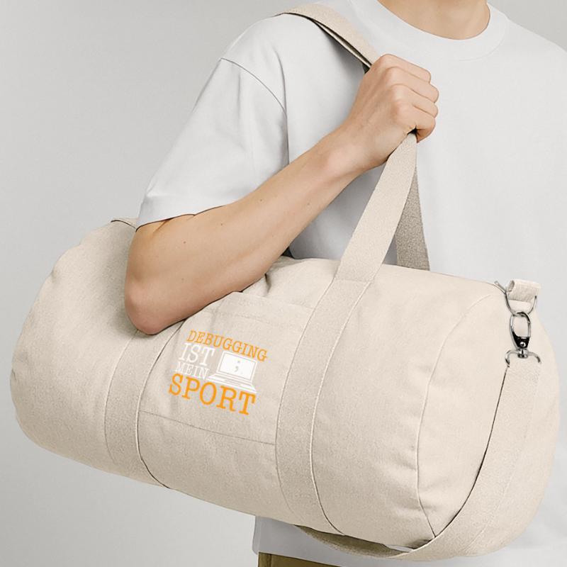 Science Coder DEBUGGING IS MY SPORT FUNNY Recycled Canvas Sports Bag by Stanley/Stella