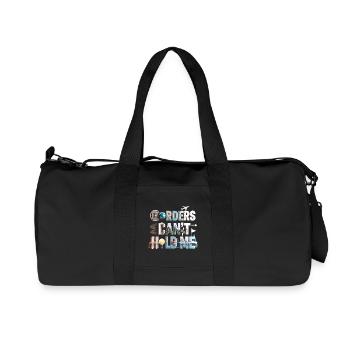 World Traveler Collage: Can't Hold Me - Recycled Canvas Sports Bag by Stanley/Stella - black - Front