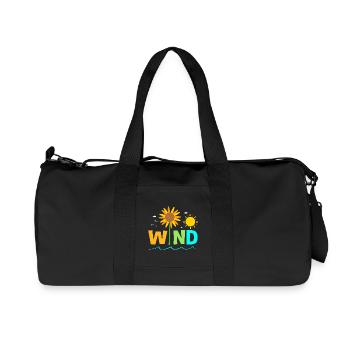 Wind turbine, wind energy, wind power - Recycled Canvas Sports Bag by Stanley/Stella - black - Front