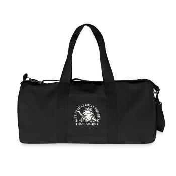 Drôle de design de grenouille Antifa Born To Dilly Dlutter - Sac de sport en toile recyclée Stanley/Stella - noir - Devant