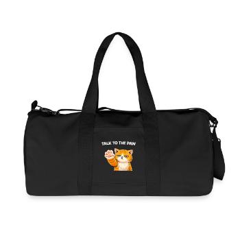 Talk to the Paw Cat - Recycled Canvas Sports Bag by Stanley/Stella - black - Front