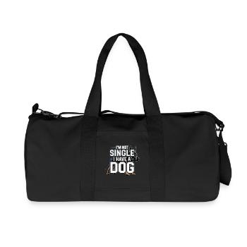 I'm Not Single – I Have a Dog - Recycled Canvas Sports Bag by Stanley/Stella - black - Front