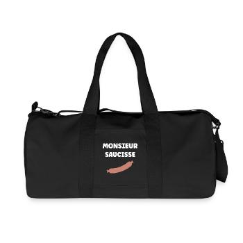 Monsieur Saucisse - Sac de sport en toile recyclée Stanley/Stella - noir - Devant