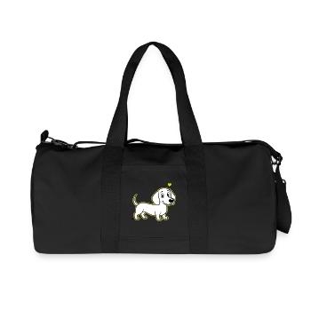 Fritz_the_Sausage_Dog - Sac de sport en toile recyclée Stanley/Stella - noir - Devant