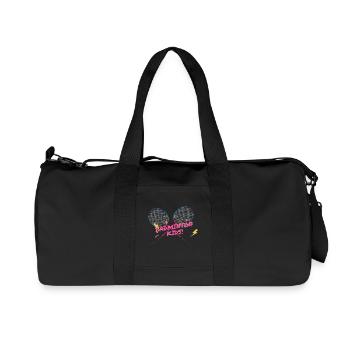 Raquette néon pour enfants de badminton - Sac de sport en toile recyclée Stanley/Stella - noir - Devant