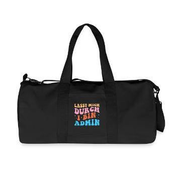 Lass Mich Durch Admin Retro Techniker Administrato - Recycelte Canvas-Sporttasche von Stanley/Stella - Schwarz - Vorne