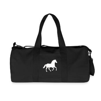Silhouette d’un cheval sauvage - Sac de sport en toile recyclée Stanley/Stella - noir - Devant