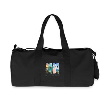 Antigua Barbuda Travel – Caribbean Beach & Sea - Recycled Canvas Sports Bag by Stanley/Stella - black - Front