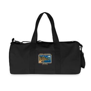 Nordmazedonien Ohrid Vintage Reisemarke - Recycelte Canvas-Sporttasche von Stanley/Stella - Schwarz - Vorne