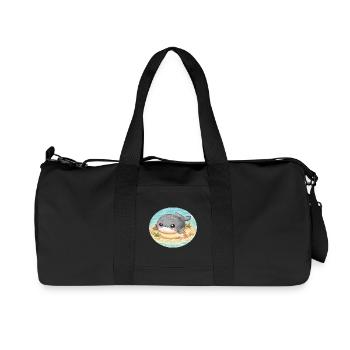 Wal auf Sandbank im Meer - Recycelte Canvas-Sporttasche von Stanley/Stella - Schwarz - Vorne