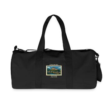 Luxemburg Vianden Vintage Reisemarke - Recycelte Canvas-Sporttasche von Stanley/Stella - Schwarz - Vorne