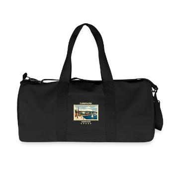 Dänemark Aarhus Vintage Reisemarke - Recycelte Canvas-Sporttasche von Stanley/Stella - Schwarz - Vorne