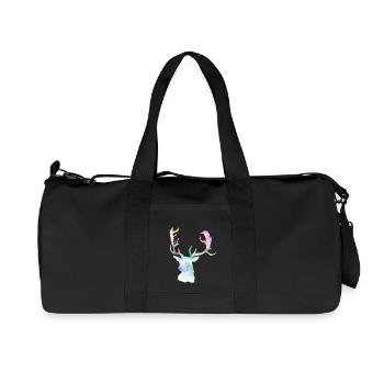 Hirsch - Recycelte Canvas-Sporttasche von Stanley/Stella - Schwarz - Vorne