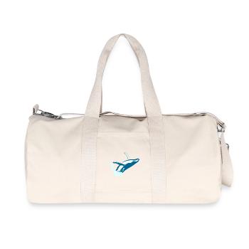 whale - Recycled Canvas Sports Bag by Stanley/Stella - natural - Front