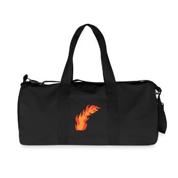 Flammes de feu - Sac de sport en toile recyclée Stanley/Stella - noir - Devant