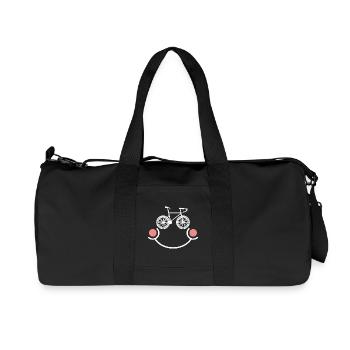 Biker Fahrrad Lustig Fahrradfahren - Recycelte Canvas-Sporttasche von Stanley/Stella - Schwarz - Vorne