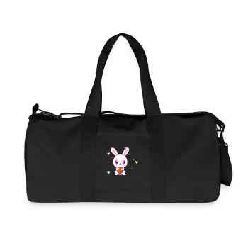 Mignon lapin de basket - Sac de sport en toile recyclée Stanley/Stella - noir - Devant