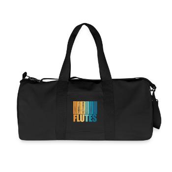 Flûte Vintage Musicien Instrument Cadeau - Sac de sport en toile recyclée Stanley/Stella - noir - Devant