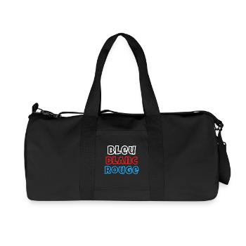 France, je suis Français, drapeau Français - Sac de sport en toile recyclée Stanley/Stella - noir - Devant