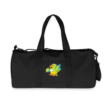 Parrot Singer Microphone Chant - Sac de sport en toile recyclée Stanley/Stella - noir - Devant