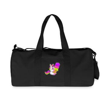 Einhorn Waffeleis - Recycelte Canvas-Sporttasche von Stanley/Stella - Schwarz - Vorne