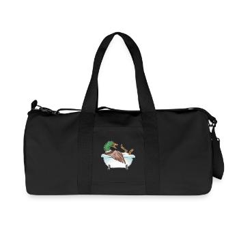Baignoire de bain de canard - Sac de sport en toile recyclée Stanley/Stella - noir - Devant