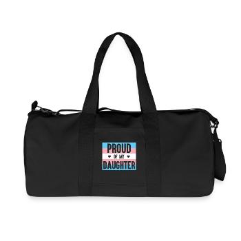 LGBT Pride Month - Stolz auf meine Trans-Tochter - Recycelte Canvas-Sporttasche von Stanley/Stella - Schwarz - Vorne