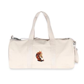 Cheval aux cheveux colorés: art abstrait - Sac de sport en toile recyclée Stanley/Stella - blanc naturel - Devant