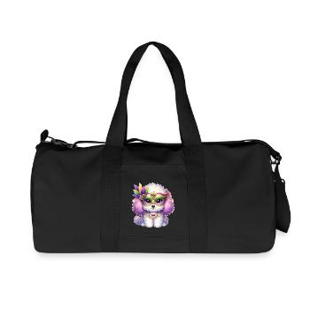 Mardi Gras Pudel Design - Recycelte Canvas-Sporttasche von Stanley/Stella - Schwarz - Vorne