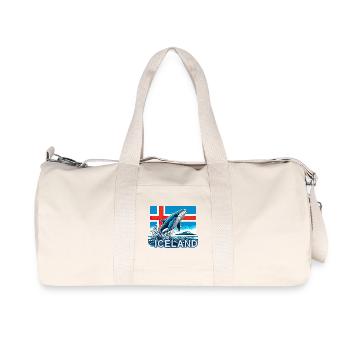Islande Islande 10 - Sac de sport en toile recyclée Stanley/Stella - blanc naturel - Devant