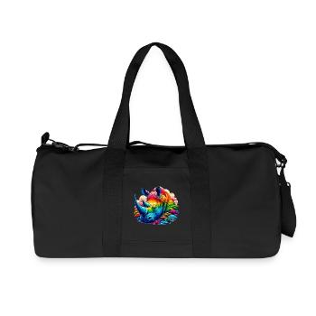 Rhinocéros - Sac de sport en toile recyclée Stanley/Stella - noir - Devant