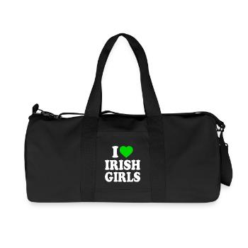 I love irish girls - Sac de sport en toile recyclée Stanley/Stella - noir - Devant