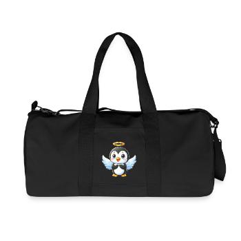 dessin animé pingouin mignon avec des ailes et - Sac de sport en toile recyclée Stanley/Stella - noir - Devant