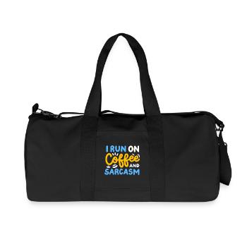 Kaffee und Sarkasmus - Recycelte Canvas-Sporttasche von Stanley/Stella - Schwarz - Vorne
