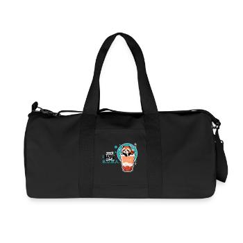 i love Boba - Recycled Canvas Sports Bag by Stanley/Stella - black - Front