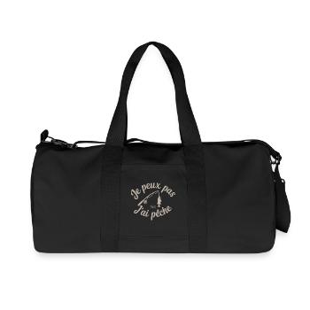 Je peux pas j ai Pêche - Sac de sport en toile recyclée Stanley/Stella - noir - Devant