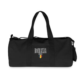 Ursprünglich aus Rumänien, geboren in Rumänien - Recycelte Canvas-Sporttasche von Stanley/Stella - Schwarz - Vorne