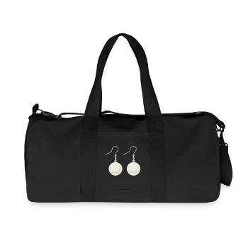Boucles d’oreilles élégantes en perles - Sac de sport en toile recyclée Stanley/Stella - noir - Devant