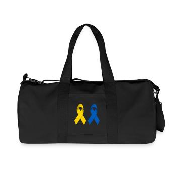 Boucles de paix pour l’Ukraine - Sac de sport en toile recyclée Stanley/Stella - noir - Devant