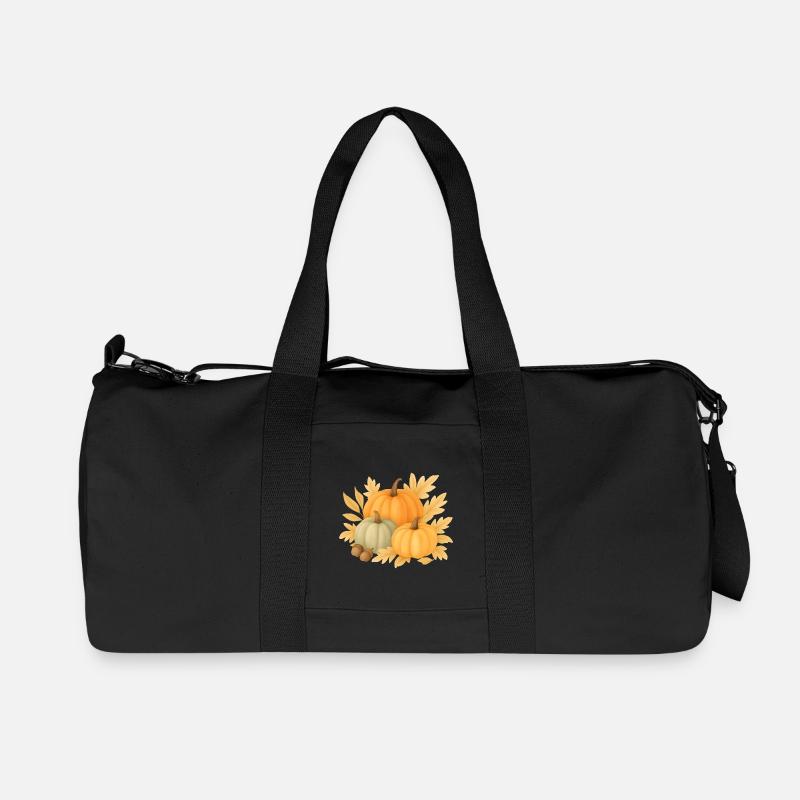 Citrouilles d'automne - Sac de sport en toile recyclée Stanley/Stella - noir