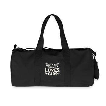 Just A Guy Who Loves Cars Racing Drift Muscle Auto - Recycled Canvas Sports Bag by Stanley/Stella - black - Front