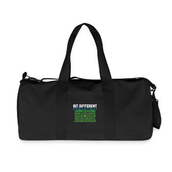 Etwas Anders – Nerdy Binary Error Design - Recycelte Canvas-Sporttasche von Stanley/Stella - Schwarz - Vorne