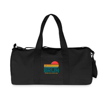 Bruh Sunset Retro Meme Design - Sac de sport en toile recyclée Stanley/Stella - noir - Devant