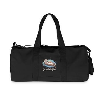 Otter Duo Go with the Flow - Recycled Canvas Sports Bag by Stanley/Stella - black - Front