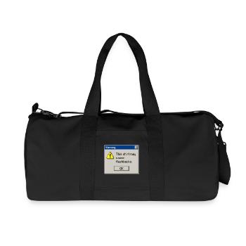 Retro-90er-Computerfehler-Pop-up-Flashback - Recycelte Canvas-Sporttasche von Stanley/Stella - Schwarz - Vorne