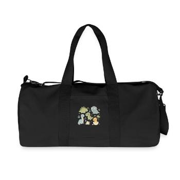 Niedliche Dinosaurier Kinder Design - Recycelte Canvas-Sporttasche von Stanley/Stella - Schwarz - Vorne